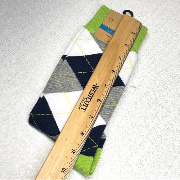 Original Penguin Men’s Dress Casual Argyle Crew Socks Combed Cotton New NWT - Picture 4 of 11